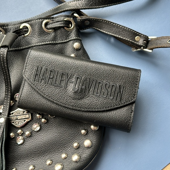 Leather Harley bag and wallet - Picture 5 of 7